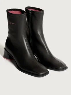 DATE BLACK HEELED ANKLE BOOT