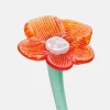 MOUTHBLOWN CRYSTAL FLOWER ORANGE