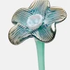 MOUTHBLOWN CRYSTAL FLOWER SILVER