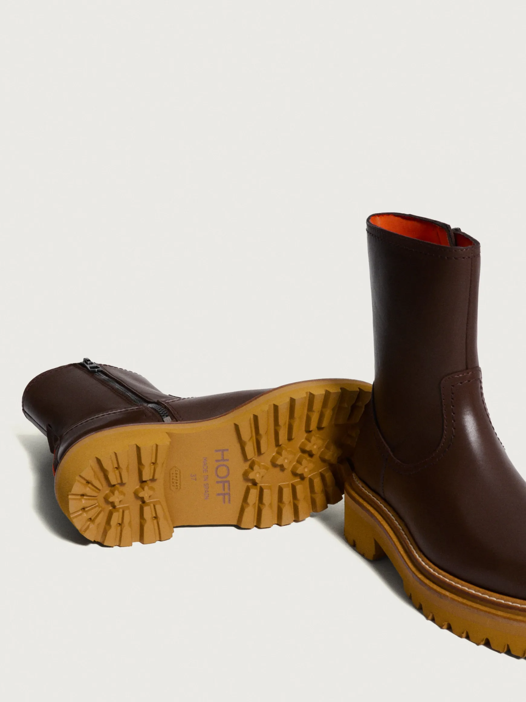OFFICE BROWN LEATHER BOOT