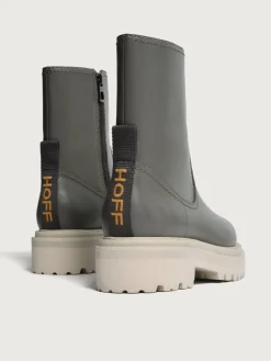 OFFICE GRAY LEATHER BOOT