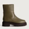 OFFICE GREEN LEATHER BOOT