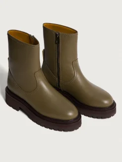 OFFICE GREEN LEATHER BOOT