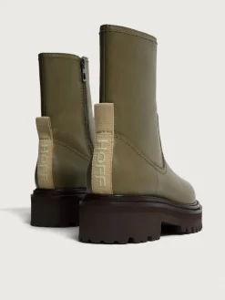 OFFICE GREEN LEATHER BOOT