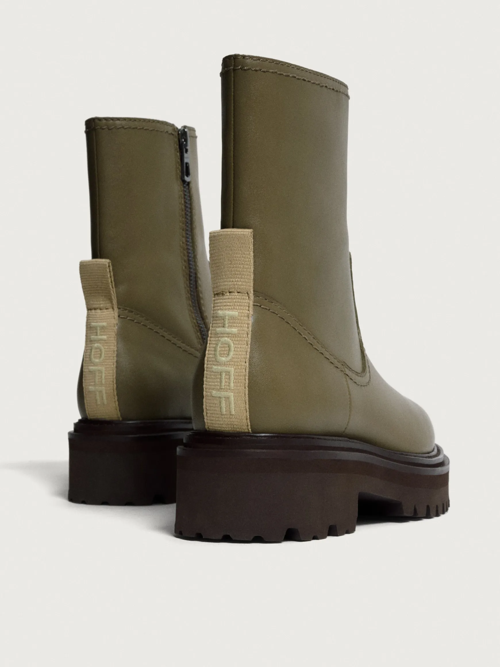 OFFICE GREEN LEATHER BOOT