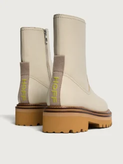 OFFICE OFF WHITE LEATHER BOOT